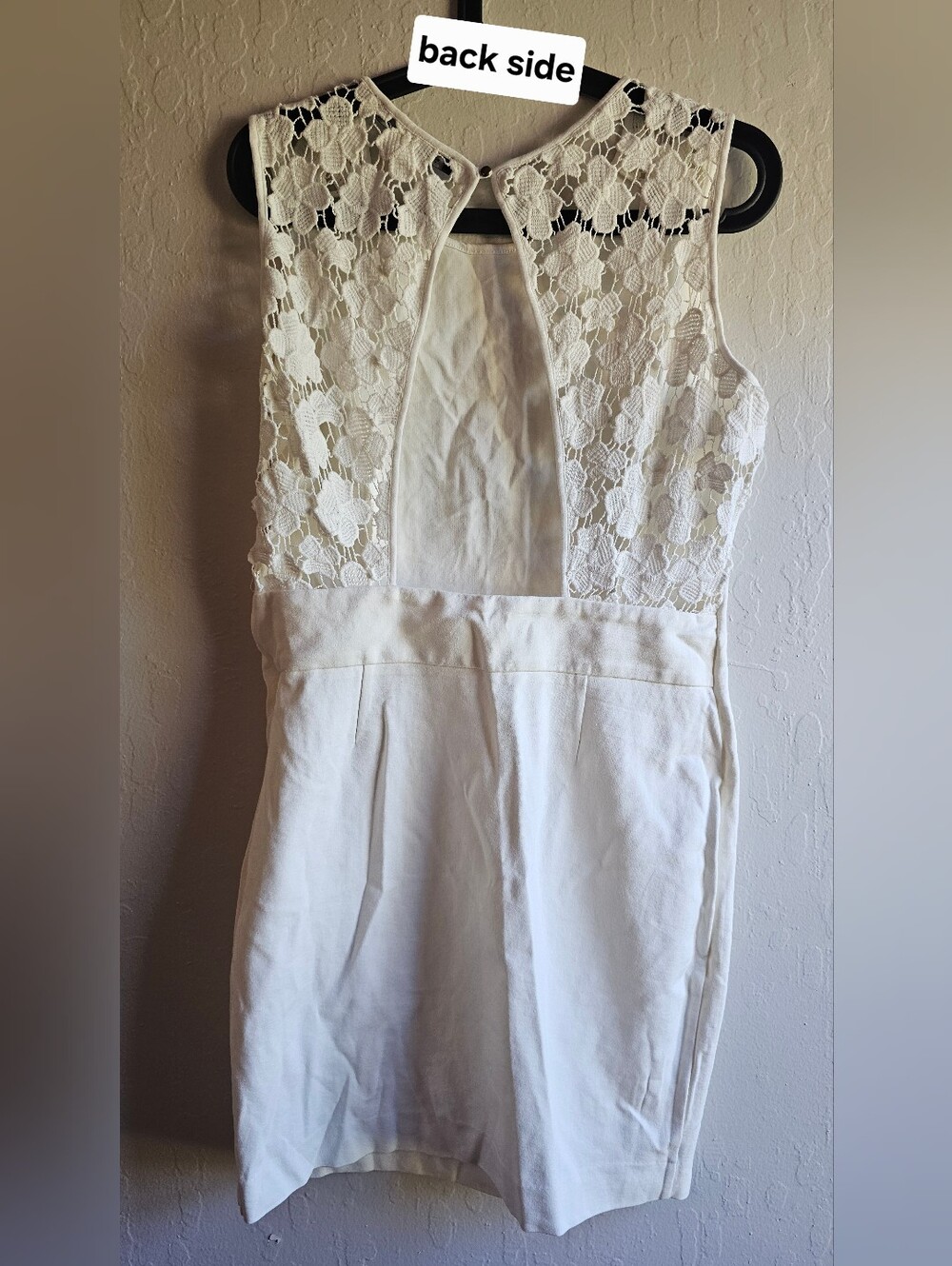 White ZARA Lace-Back Dress